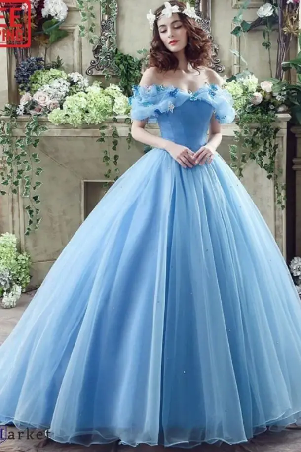 22 Best Blue Prom Dress Formal Gown Outfits for Blue Lovers 2 Handmade Cinderella Dress New Cinderella Movie Dress Cinderella Costume 2015 Cinderella Dress Adult with Hoop Skirt